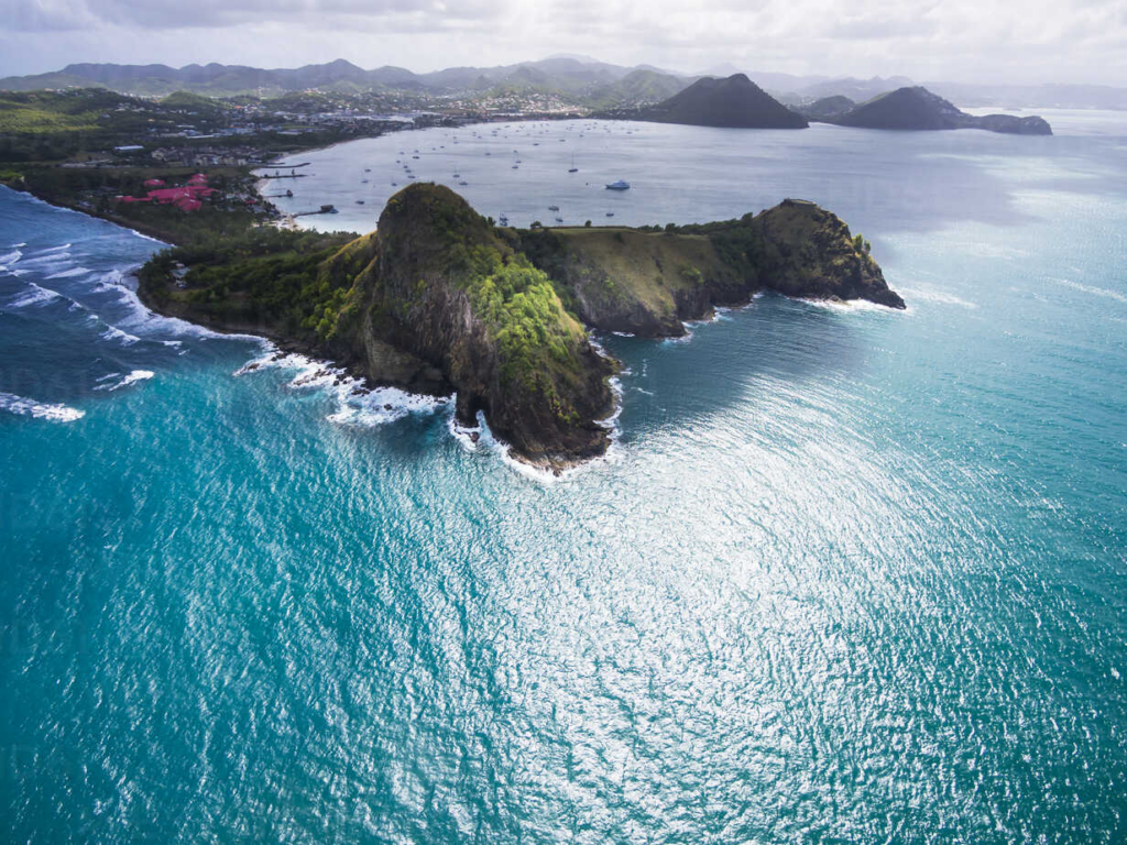 Caribbean, St. Lucia, Cap Estate, Pigeon Island National Park and Fort  Rodney 