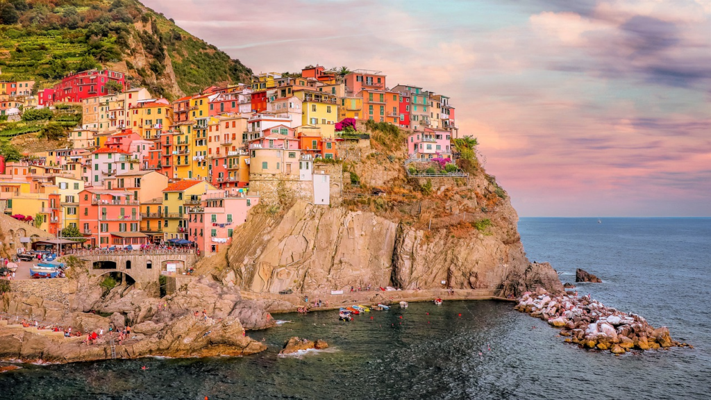 Cinque Terre, Italy, Sunset, Mediterranean, Liguria