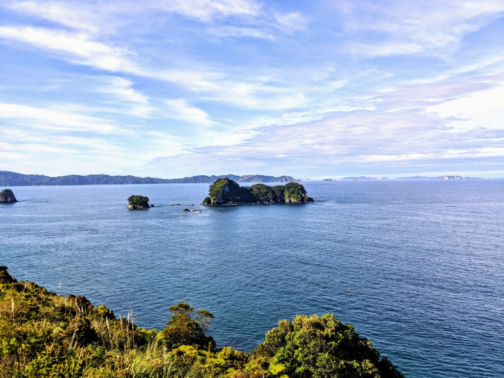 island under blue sky